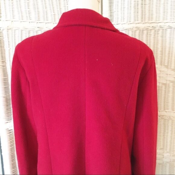 MDP Mario De Pinto Red Wool Zip Jacket Womens Made USA Tailored Coat Minimalist - Picture 6 of 12